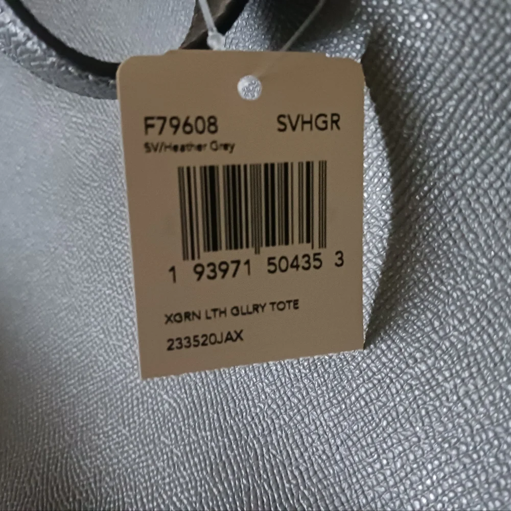 Coach Light Gray Leather Tote NEVER USED BRAND NEW - Picture 5 of 8